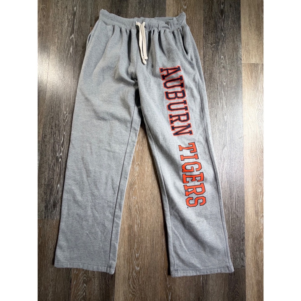 MV Sport Auburn Tigers Sweatpants Mens Large Gray NCAA Fleece Joggers 5479